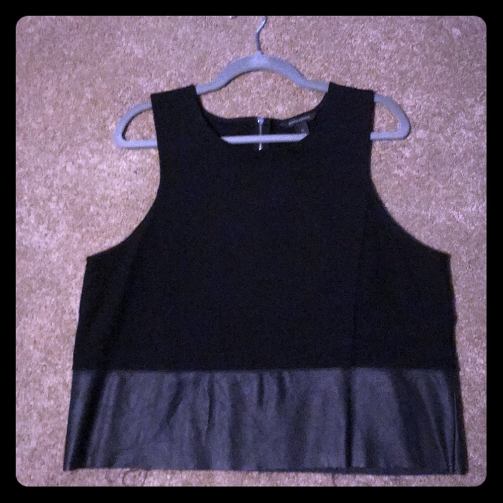Banana Republic Black Top, Raw Edge, Going OUT!